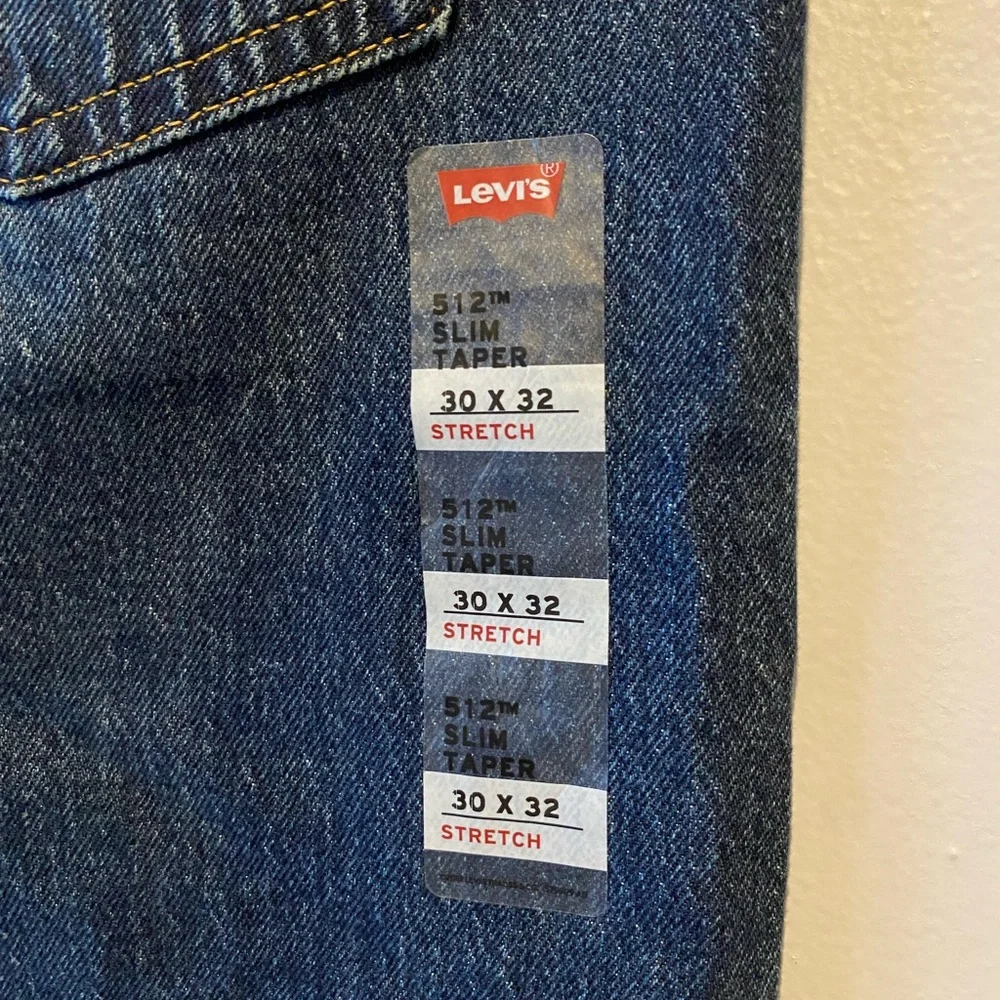 Levis 512 Jeans Mens 30x32 Blue Slim Fit Tapered Leg Denim Pants Stretch NWT - Picture 7 of 15